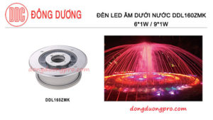 Đèn led âm nước chiếu sáng đài phun nước